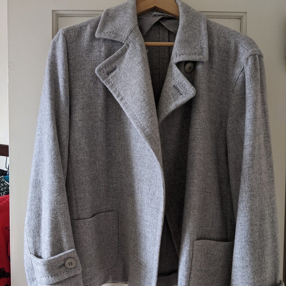 MaxMara grey light wool & cashmere jacket